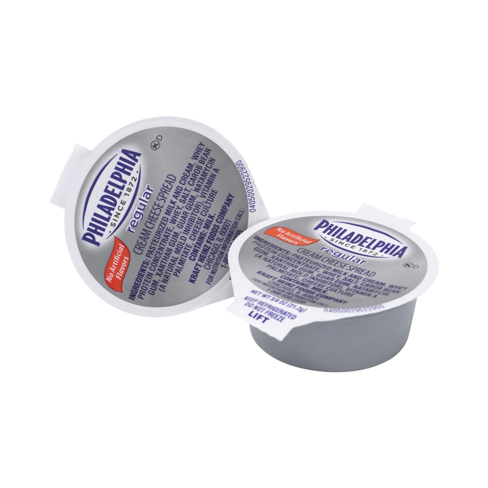 Philadelphia Cream Cheese Cups, 0.75 Oz, Box Of 50 Cups MPN:610898