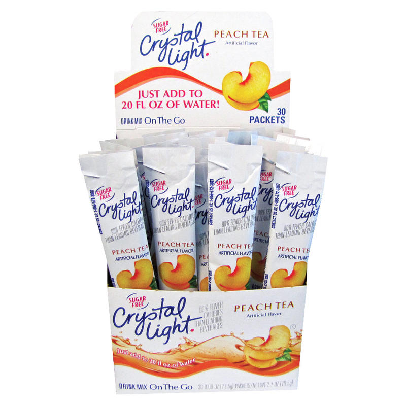 Crystal Light On The Go Mix Sticks, Peach Tea, 0.09 Oz, Box Of 30 Packets MPN:79730
