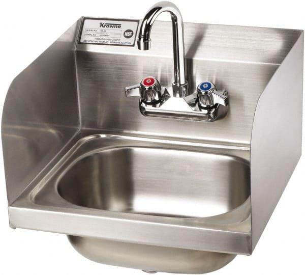 Hand Sink with Side Support: 304 Stainless Steel MPN:HS-26L