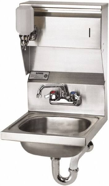 Hand Sink with Soap & Towel Dispenser: 304 Stainless Steel MPN:HS-7