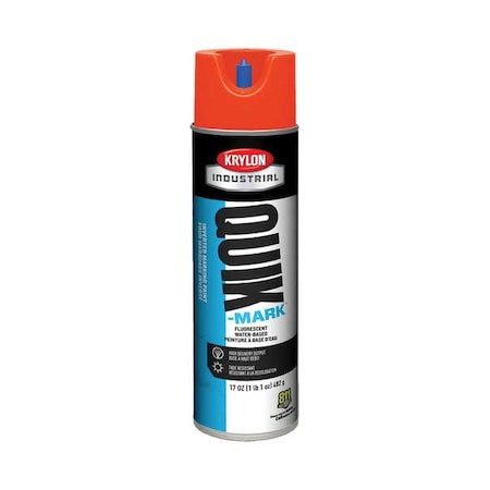 Inverted Marking Paint, 17 oz., Fluorescent Safety Red, Water -Based MPN:A03610004