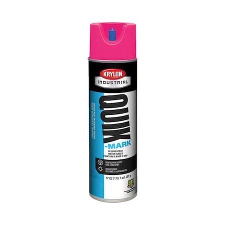 Inverted Marking Paint, 17 oz., Fluorescent Pink, Water -Based MPN:A03612004