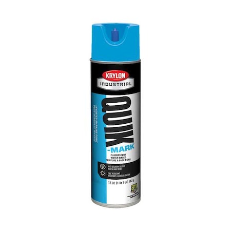 Inverted Marking Paint, 17 oz., Fluorescent Caution Safety Blue, Water -Based MPN:A03620004