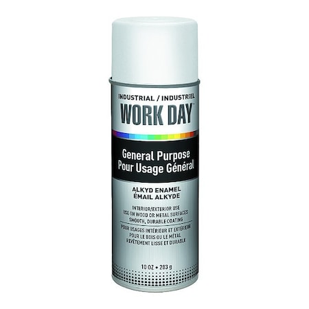 Spray Paint, White, Gloss, Solvent, 10 oz MPN:A04401007