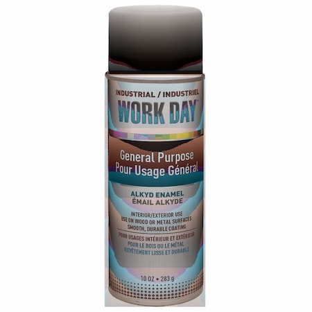 Spray Paint, White, Flat, Solvent, 10 oz MPN:A04422007