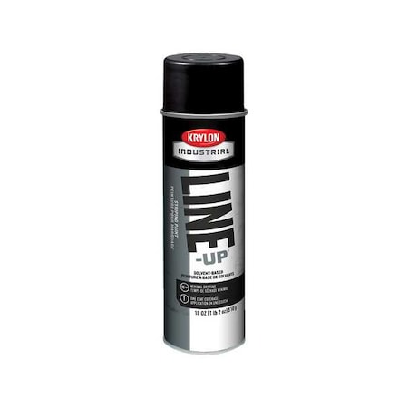 Pavement Striping Paint, 18 oz., Cover-Up Black, Solvent -Based MPN:K00830408