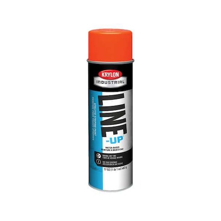 Athletic Field Striping Paint, 17 oz., Fluorescent Orange, Water -Based MPN:K00831408