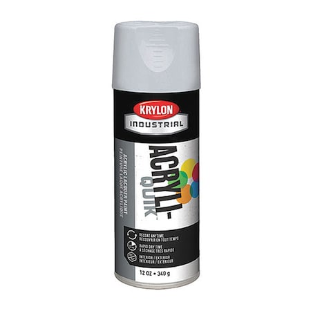 Spray Paint, White, Flat, Solvent, 12 oz MPN:K01502A07
