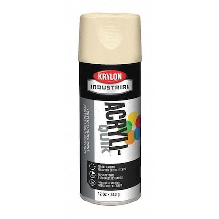 Spray Paint, Almond, Gloss, Solvent, 12 oz MPN:K01506A07