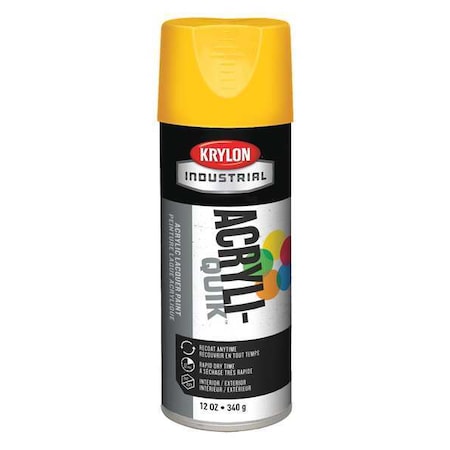 Spray Paint, Sun Yellow, Gloss, Solvent, 12 oz MPN:K01806A07