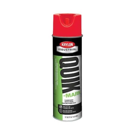 Over Head Marking Paint, 17 oz., Fluorescent Red, Water -Based MPN:K04001000