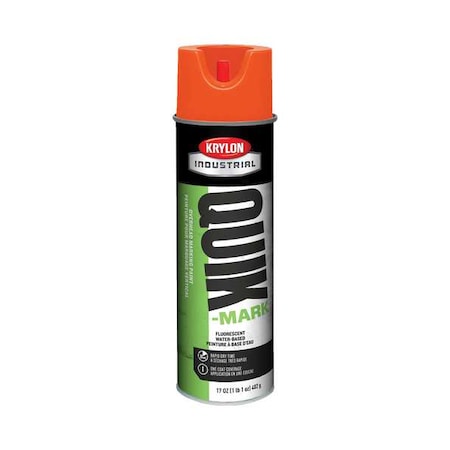 Over Head Marking Paint, 17 oz., Fluorescent Red/Orange, Water -Based MPN:K04002000