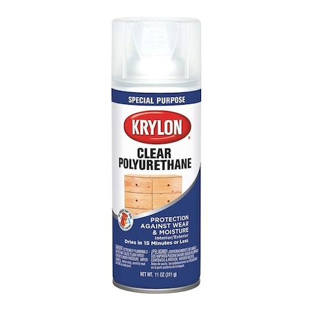 Spray Paint, Clear, Gloss, Solvent, 11 oz MPN:K07005777