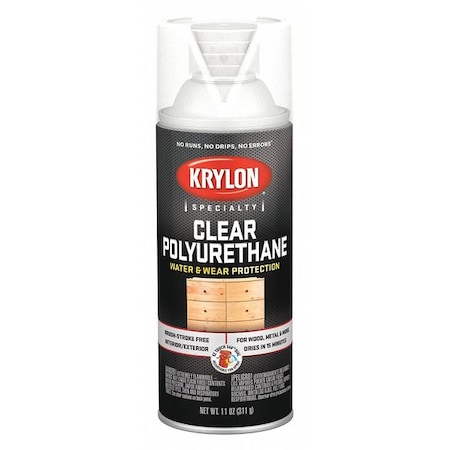 Spray Paint, Clear, Satin, Solvent, 12 oz MPN:K07006777