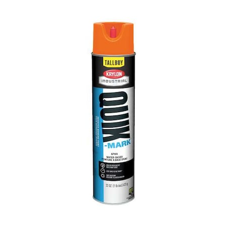 Inverted Marking Paint, 22 oz., Fluorescent Orange, Water -Based MPN:T03700009