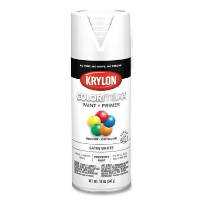 Colormaxx Paint + Primer Satin White 12 OZ. MPN:K05577007