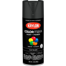 Colormaxx Paint + Primer Flat Black 12 OZ. MPN:K05546007