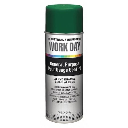 Spray Paint, Green, Gloss, Solvent, 10 oz MPN:A04408007