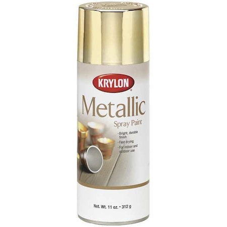 Metallic Spray Paint, Silver Metallic, Metallic, Solvent, 11 oz MPN:K01406