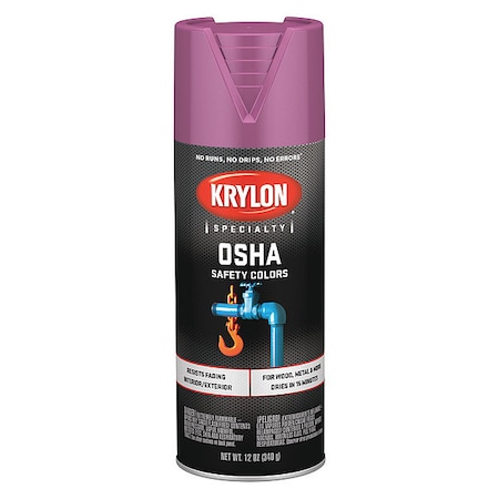 Spray Paint, Safety Purple, Gloss, Solvent, 12 oz MPN:K01929777