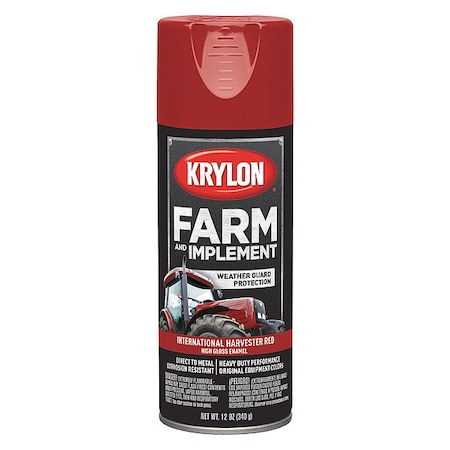 Spray Paint, International Harvester Red, High Gloss, Solvent, 12 oz MPN:K01933008