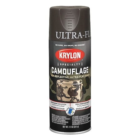 Spray Paint, Brown, Ultra-Flat, Solvent, 11 oz MPN:K04292777