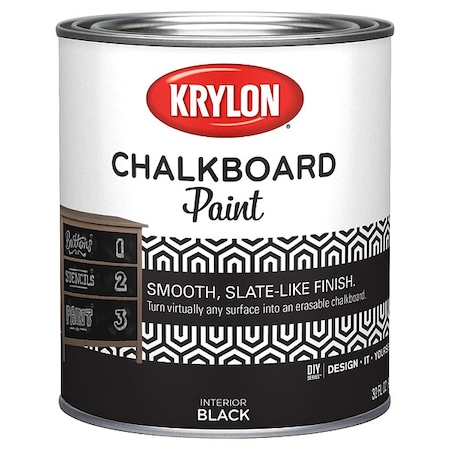 Interior Paint, Smooth, Water Base, Black, 1 qt MPN:K05223007
