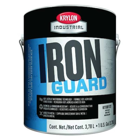Interior/Exterior Paint, Semi-Gloss, Water Base, Black, 1 gal MPN:K11007751