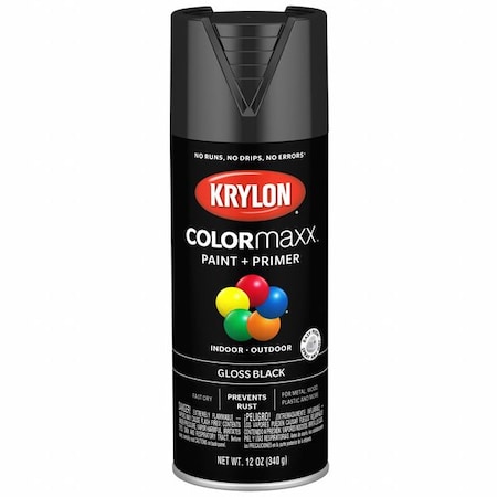 Colormaxx Paint + Primer Gloss Black 12 OZ. MPN:K05505007