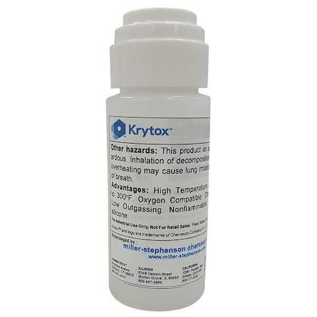 High-Performance Lubricant, 0.5 oz, Bottle, PFPE Base, 400 Degrees F Max Op Temp, Colorless MPN:LADGPL105
