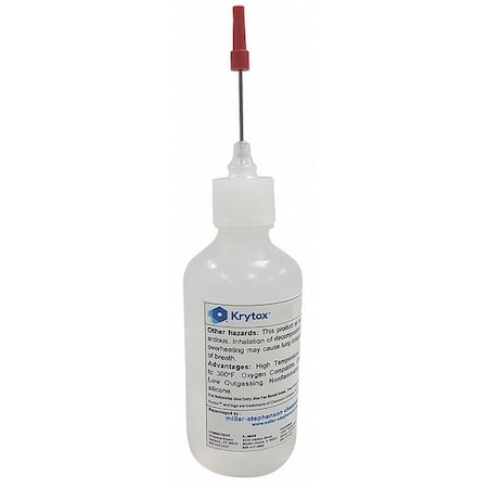 Lubricant, 4 oz, Needle Nose Bottle, PFPE Base, 550 Degrees F Max Op Temp, Colorless MPN:LDN143AC