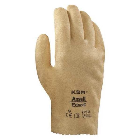 Coated Gloves, PVC, Textured, Full, 2 Abrasion Level, Yellow, 7 1/2 1 PR MPN:22-515