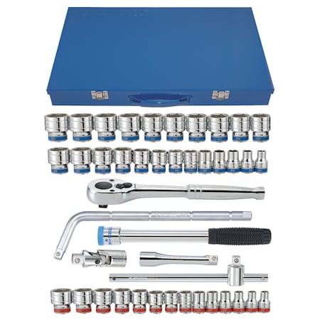 Socket Set, 1/2 Drive, SAE & Metric, 43 Piece MPN:A4504CR