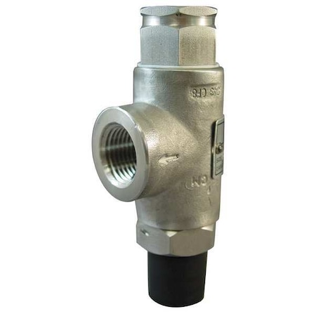 Safety Relief Valve, 1/2 In, 200 psi, SS MPN:0140-C01-ME0200