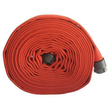 Fire Hose, Double Jacket, 50 ft. Length, 1 1/2 in Hose Inside Dia., EPDM Hose Tube, MNH Fitting A MPN:G52H15HDO50N