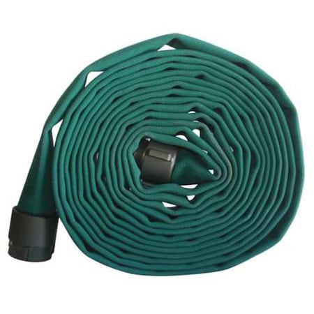 Fire Hose, Double Jacket, 50 ft. Length, 3 in Hose Inside Dia., EPDM Hose Tube, MNH Fitting A MPN:G52H3HDG50N