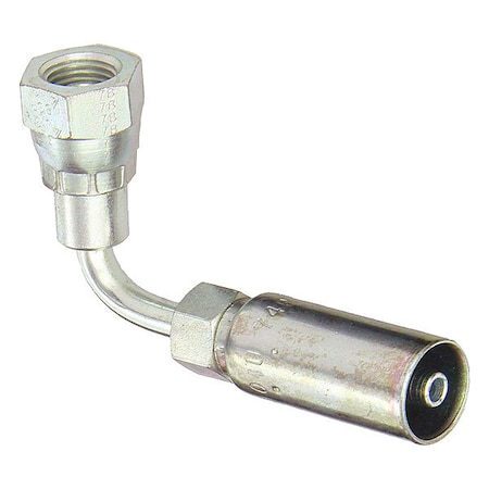 Crimp Fitting, 90 Degrees Elbow, 1/4