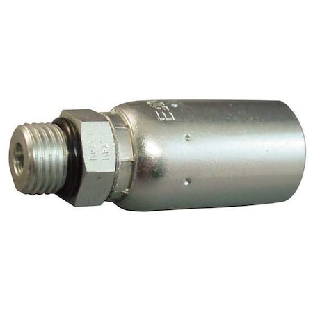 Crimp Fitting, Straight, 1/4