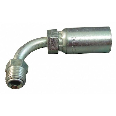Crimp Fitting, 90 Degrees Elbow, 1/4