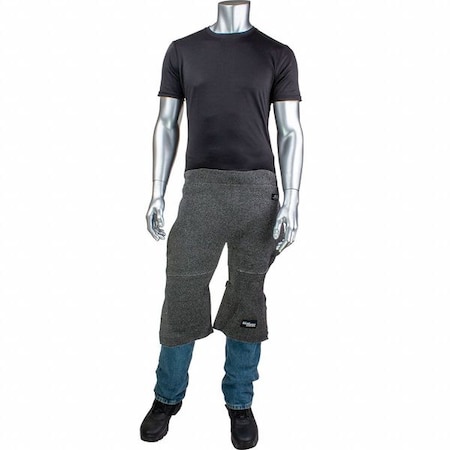 Cut Resistant Chaps, ATA Fiber, Adjustable Strap with Buckle Waist, Gray, Size Universal MPN:CHAPS-1