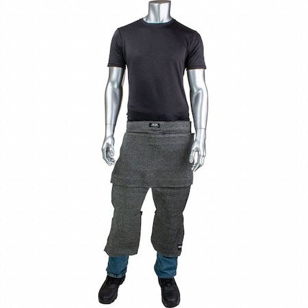 Cut Resistant Chaps, ATA Fiber, Adjustable Strap with Buckle Waist, Gray, Size Universal MPN:CHAPS155-30