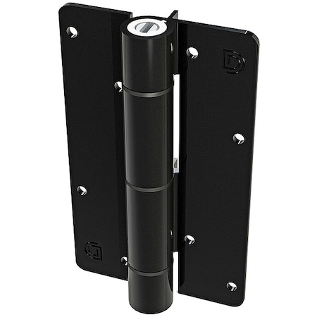 Spring Hinge, Aluminum, Screw-On Mounting, 1 1/2 in Leaf W x 5 3/4 in Leaf H, Gloss MPN:KF3BLS