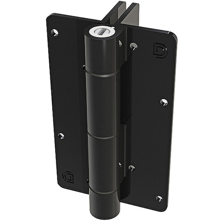 Gate Hinge, Aluminum, Screw-On Mounting, 3 1/2 in Leaf W x 5 3/4 in Leaf H, Gloss MPN:KF3L2BLS