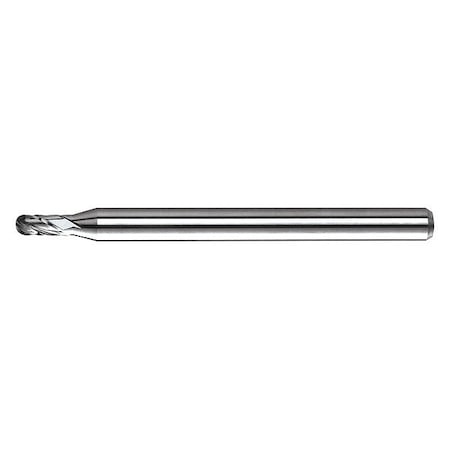 Ball End Mill, Carbide, 0.0800