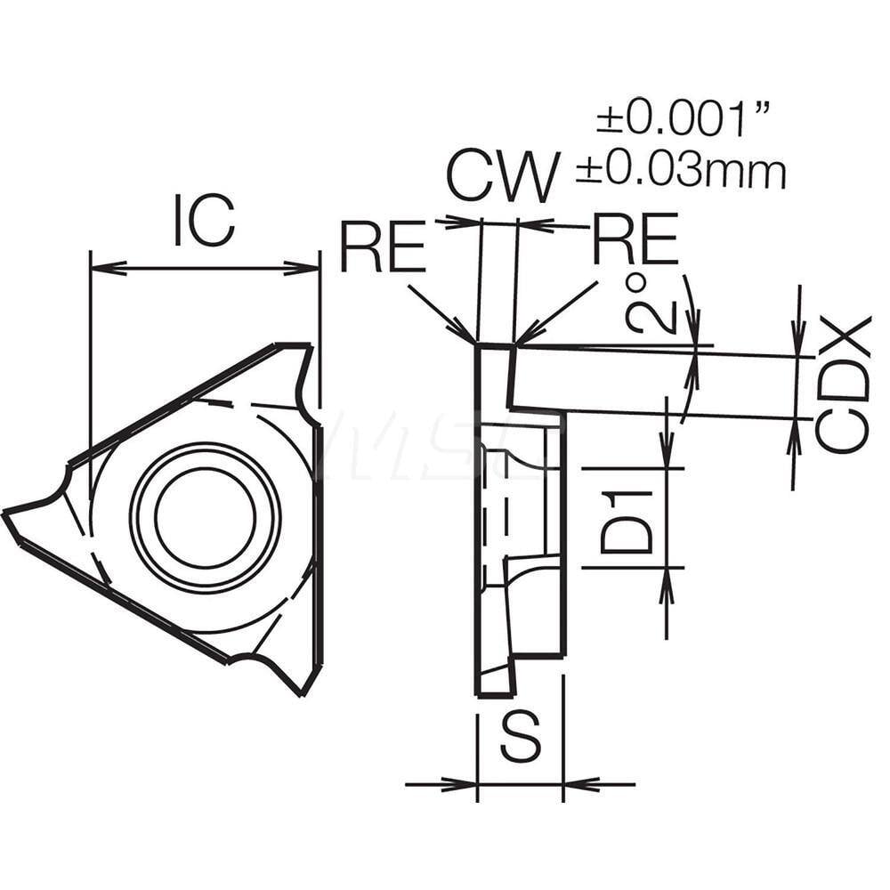 Grooving Insert: GBA43N PR1215, Solid Carbide MPN:TKH89008