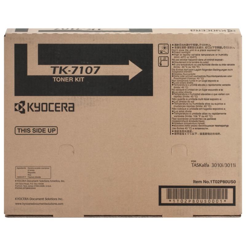 Kyocera Original Toner Cartridge - 20000 Pages - Black - 1 Each MPN:TK7107