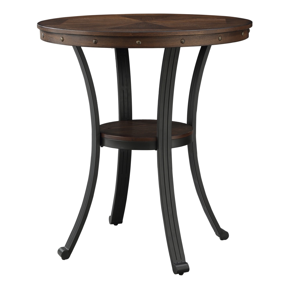 Powell Vinessa Pub Table, 40inH x 36inDia., Rustic Umber/Brown MPN:ODP2241