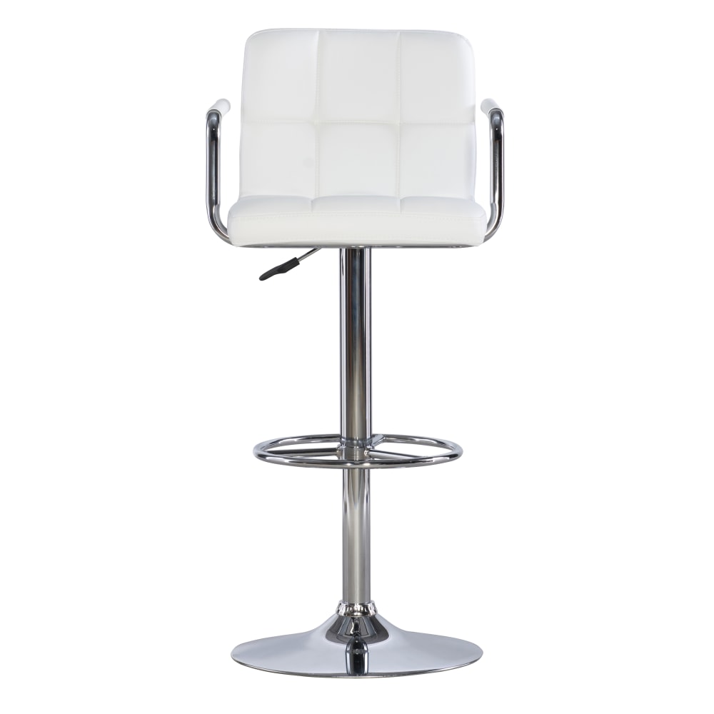 Powell Quaid Swivel Bar Stool, White/Chrome MPN:ODP2413