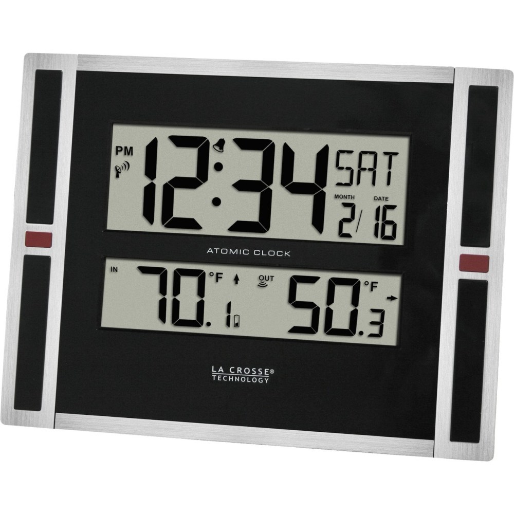 La Crosse Technology Digital Atomic Wall Clock - Digital - Atomic - Plastic MPN:513-149