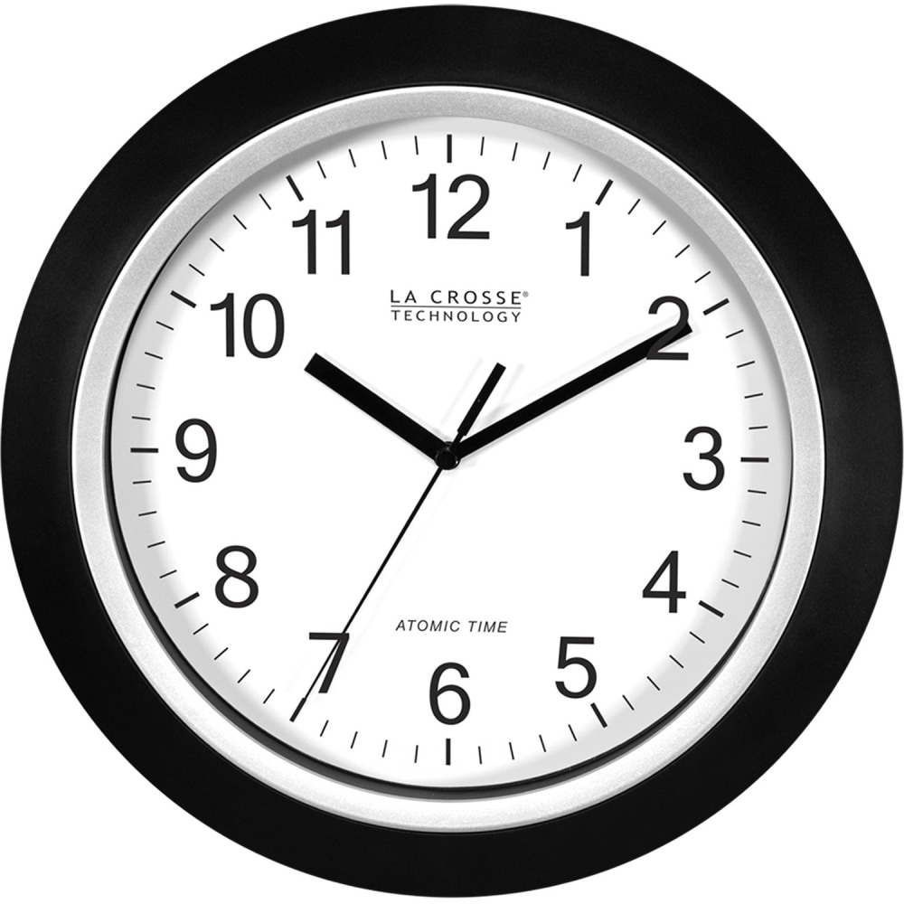 La Crosse Technology WT-3129B 12 inch Atomic Wall Clock - Analog - Atomic - Black Case MPN:WT-3129B
